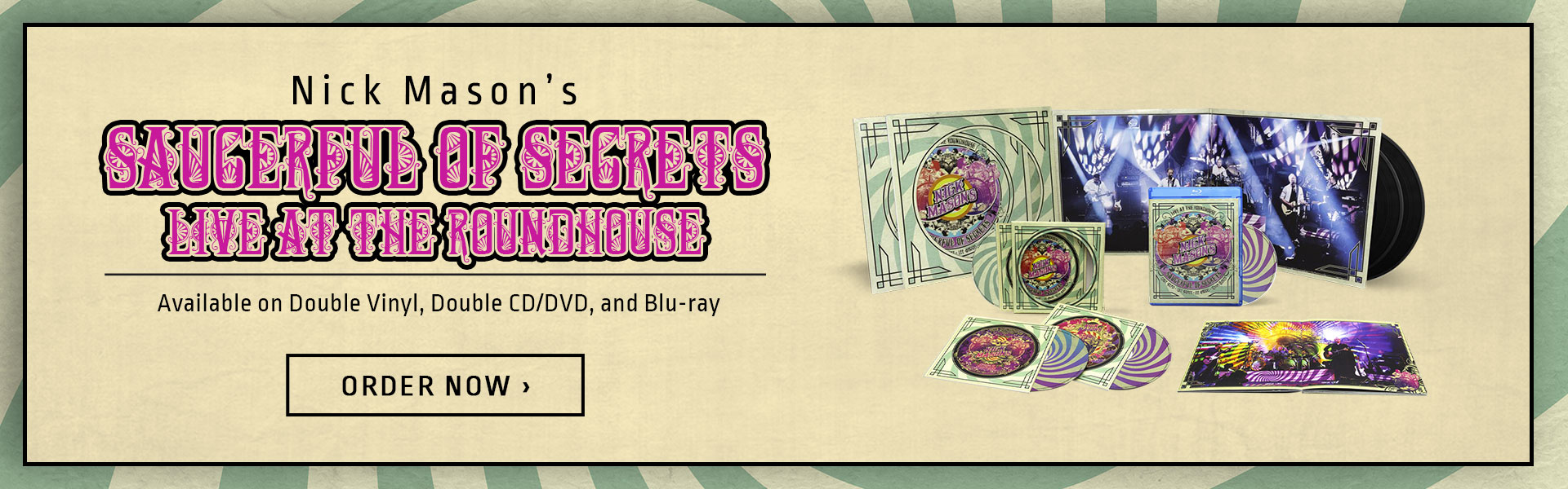 Nick Mason's Saucerful of Secrets Live at the Roundhouse. Order now.