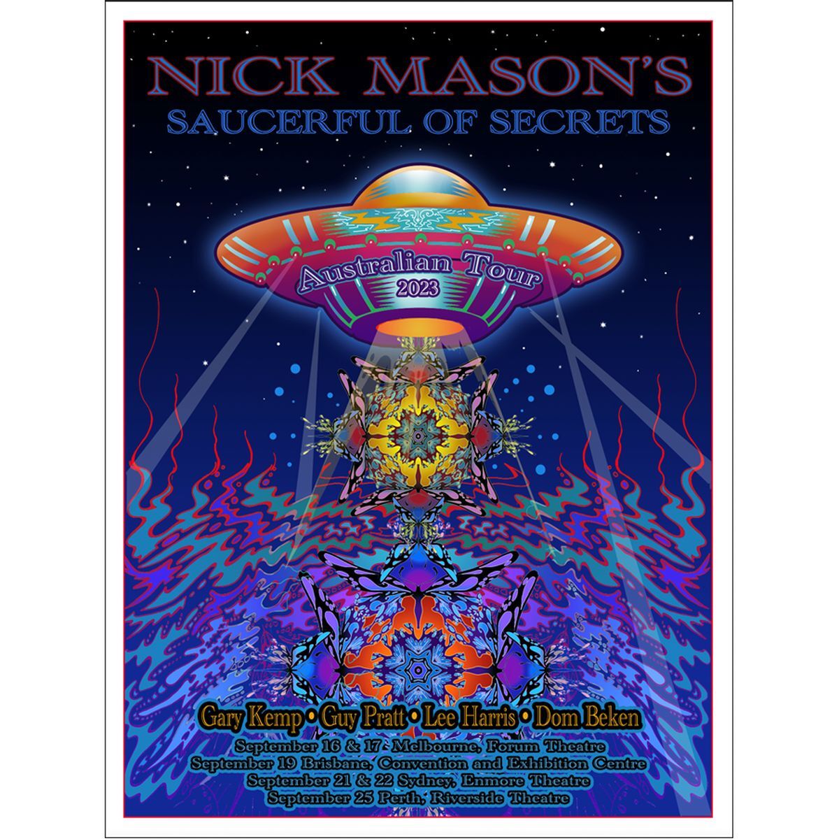 Nick Mason's Saucerful of Secrets Australian Tour 2023 Poster